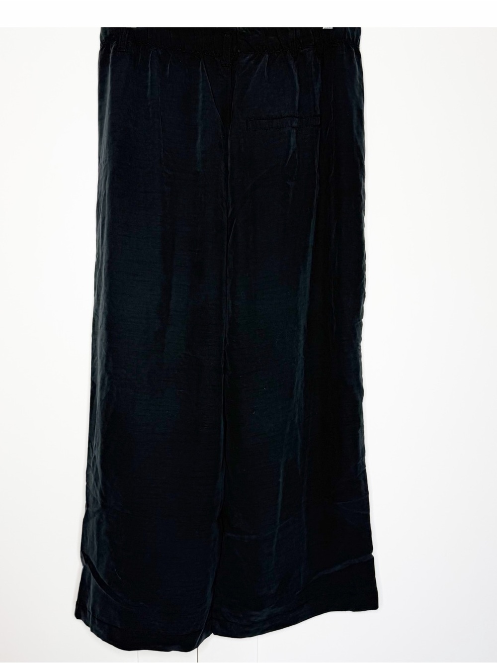 Free People Nothin' to Say Pleated Trousers Large black wide leg pants flowy - Picture 8 of 15